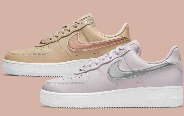 These Newest Nike Air Force 1 Essential Coverd by Metallic Swooshes