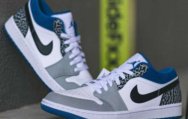 Brand New 2022 Air Jordan 1 Low “True Blue” Basketball Shoes
