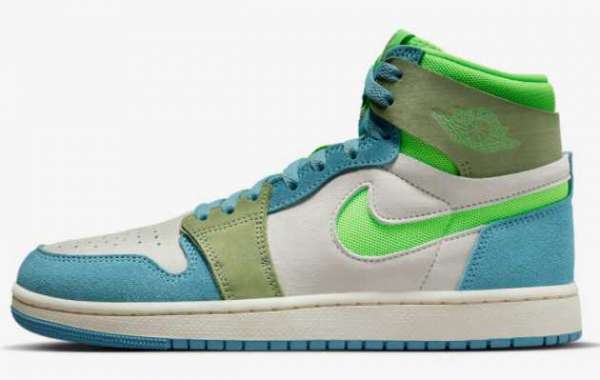 2023 Newness Air Jordan 1 Zoom CMFT 2 University Blue Electric Green