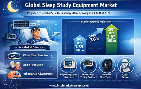 Global Sleep Study Equipment Market Projected to Reach USD 2.85 Billion by 2034, Growing at a CAGR of 7.6%; Key Players 
