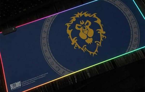 wow Alliance Lion Crest RGB Desk Mat For Alliance Gamers