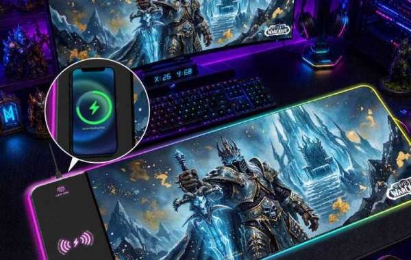 wow Lich King Wireless Charging RGB Desk Mat For WotLK Gamers